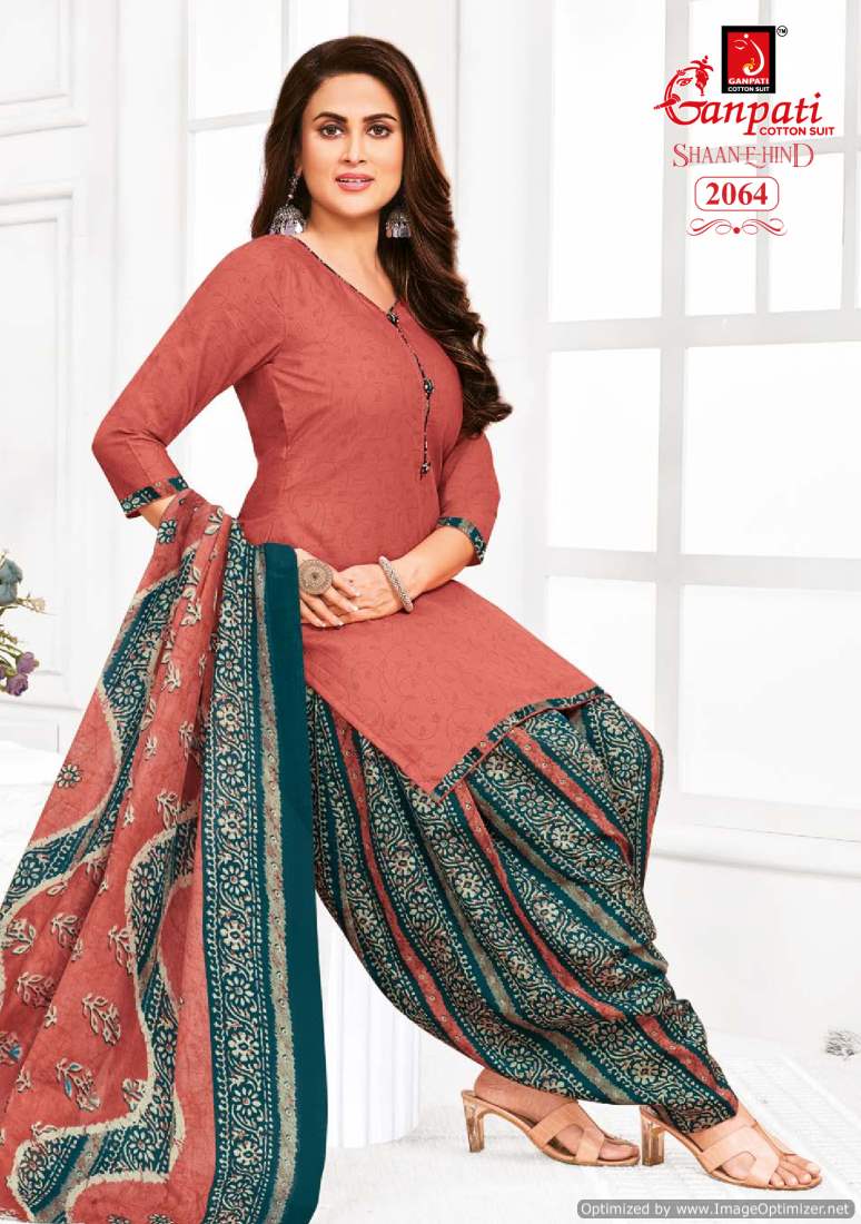 Shaan E Hind Vol 9 By Ganpati Cotton Printed Dress Material Wholesalers In Delhi
